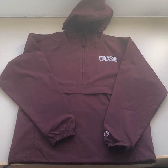 maroon champion windbreaker